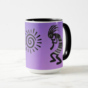 Kokopelli mit dem amerikanischen Sonnensymbol Tasse