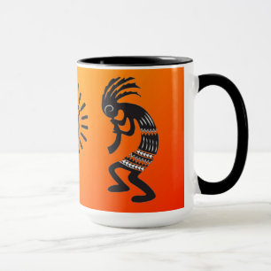 Kokopelli mit dem amerikanischen Sonnensymbol Tasse