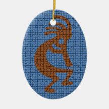 Kokopelli mit flutmosaik gepolstertem Muster