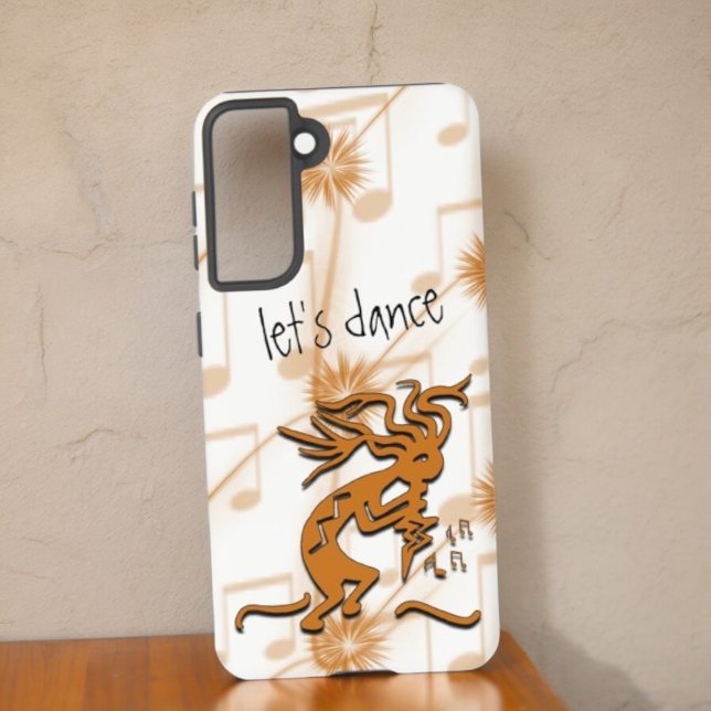 Kokopelli mit musikalischer Note Artwork Samsung Galaxy Hülle (back cover template phone case)
