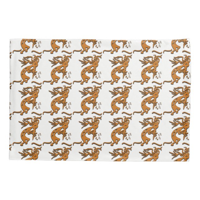 Kokopelli mit rechter Noten Kissenbezug (Rückseite)