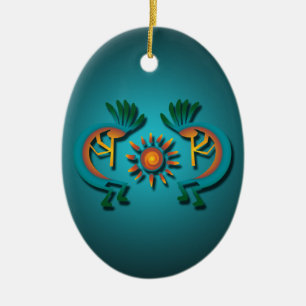 Kokopelli mit Sun Custom Christmas Ornament