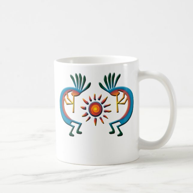 Kokopelli mit Sun Southwest-Tasse Kaffeetasse (Rechts)