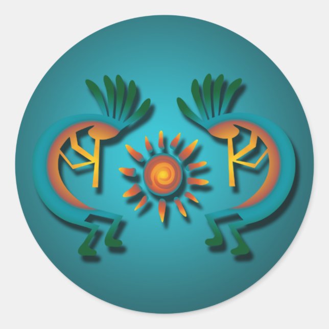 Kokopelli mit Sun Sticker (Vorderseite)