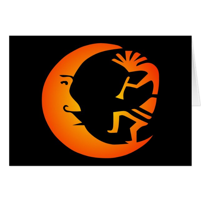 Kokopelli Mond-Schwarz (Vorderseite (Horizontal))