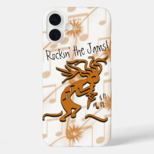 Kokopelli Musikalischer Freudebringer Flötenspiele iPhone 16 Plus Hülle