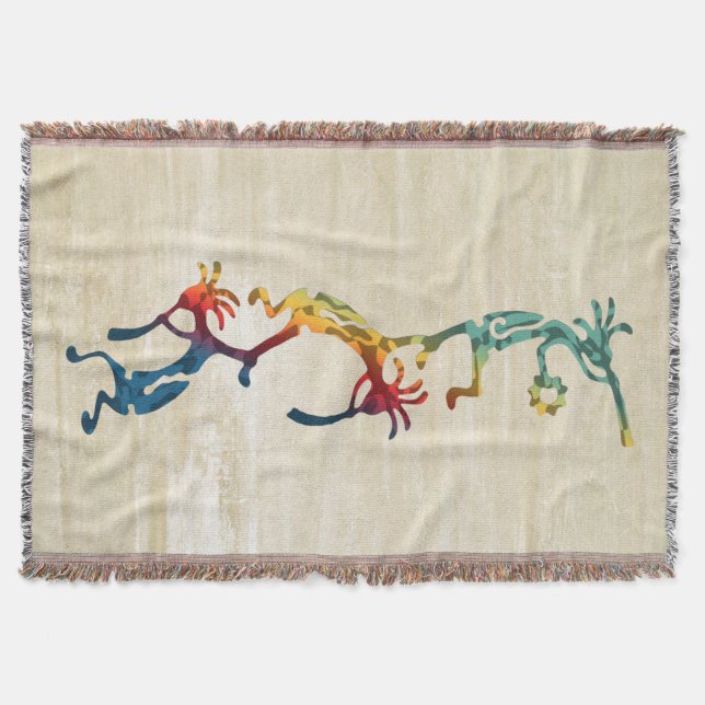 KOKOPELLI Musiker Akrobaten + Ihre Ideen Decke (Vorderseite)