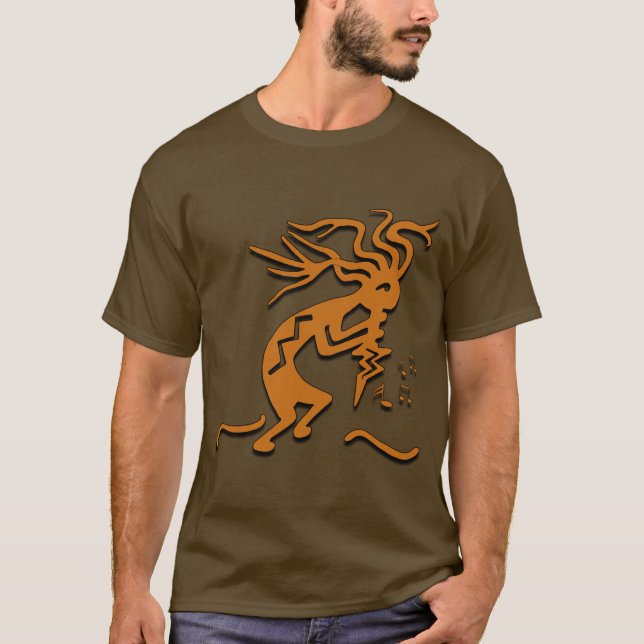 Kokopelli Musiker T-Shirt (Vorderseite)
