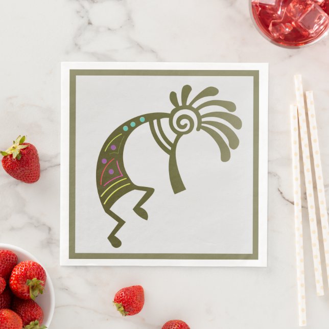 Kokopelli Napkins (Südwestwüste) Serviette (Beispiel)