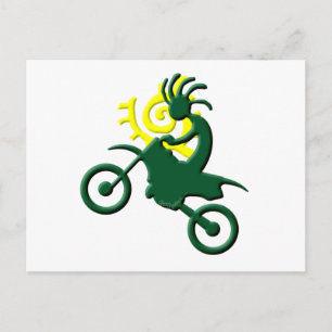 Kokopelli Native American Dirt Bike Postkarte