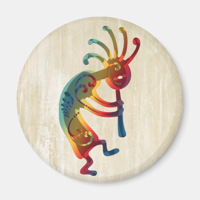 KOKOPELLI Ornamente + Ihre Ideen Magnet (Vorne)