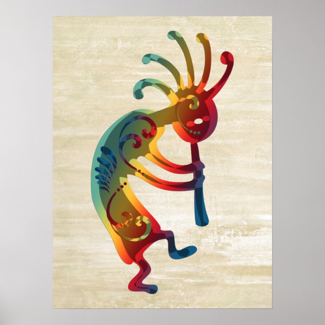 KOKOPELLI Ornamente + Ihre Ideen Poster (Vorne)