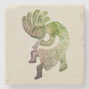 Kokopelli, Pastell Südwesten Steinuntersetzer