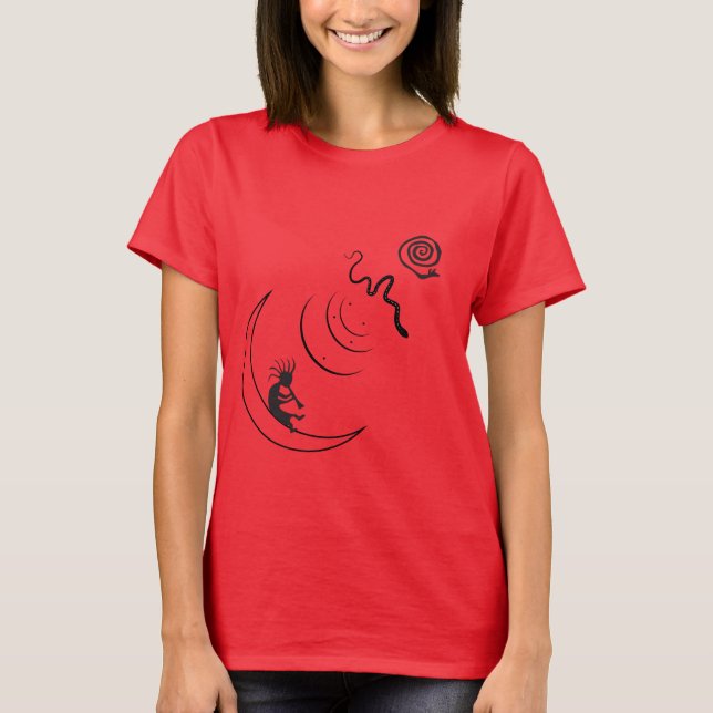 Kokopelli Petroglyphs Rock Art T-Shirt (Vorderseite)