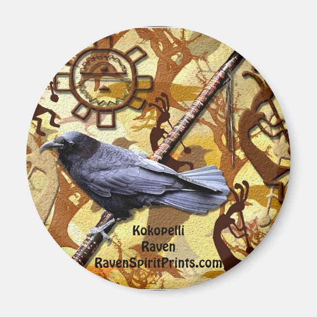 KOKOPELLI RAVEN Collection Magnet (Vorne)