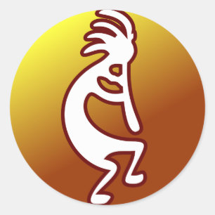 Kokopelli Runder Aufkleber