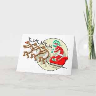 Kokopelli Santa Clause Feiertagskarte