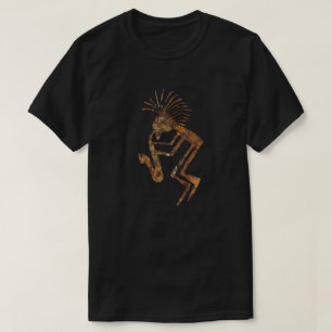 Kokopelli Saxaphone Spieler-Petroglyphe T-Shirt