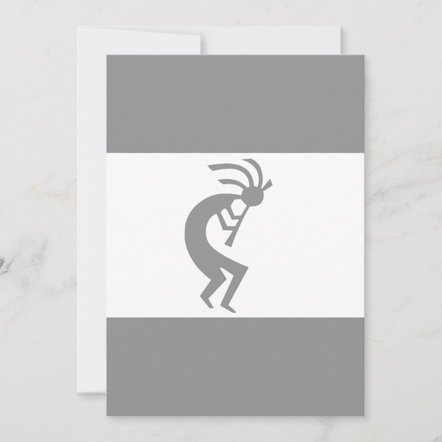 Kokopelli silber weiß1 karte (Vorderseite)