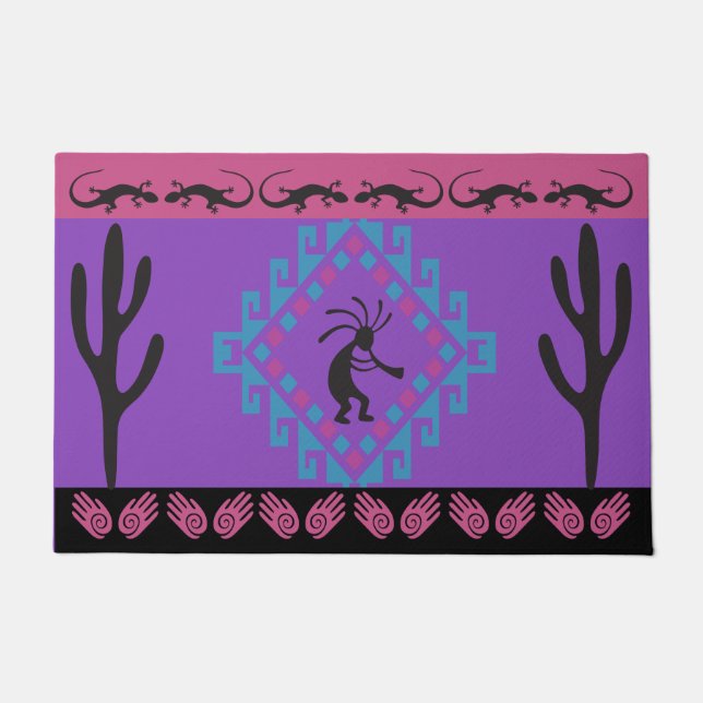 Kokopelli Southwest Doormat Fußmatte (Vorderseite)