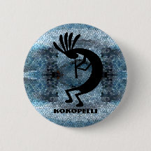Kokopelli Southwest Wüste Mosaic Blue