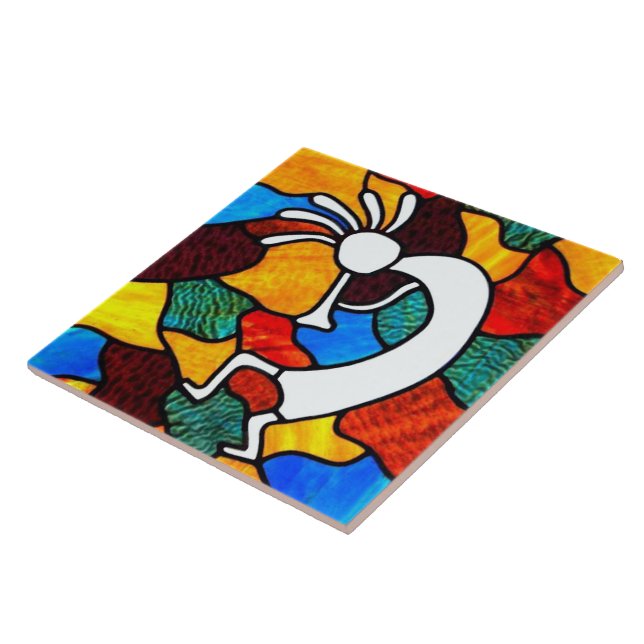 Kokopelli Stains Glas Tile Fliese (Seite)