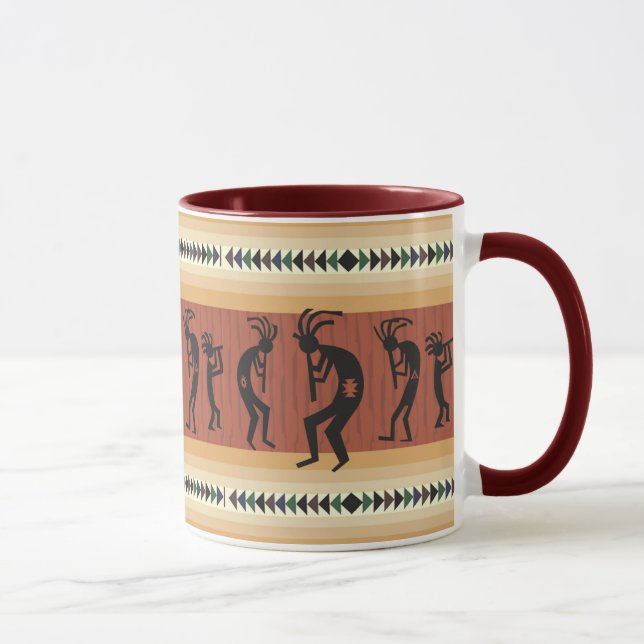 Kokopelli Stammes- Entwurf Tasse (Rechts)
