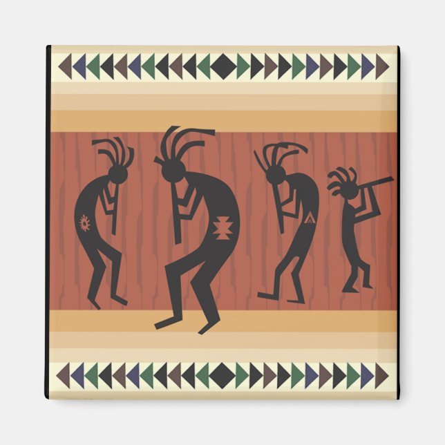 Kokopelli-Stammesdesign Magnet (Vorne)