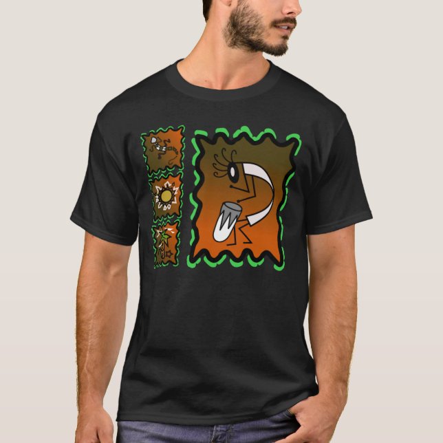 Kokopelli Südwest Design T - Shirt (Vorderseite)