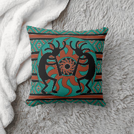 Kokopelli Südwest Türkis Decorative Kissen