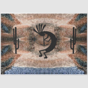 Kokopelli Südwest Wüste Mosaic Decoupage Seidenpapier
