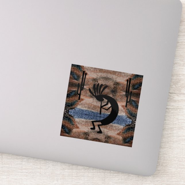 Kokopelli Südwest Wüste Mosaik Aufkleber (Detail)