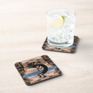 Kokopelli Südwest Wüste Mosaik Getränkeuntersetzer