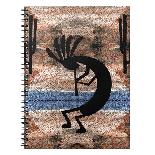 Kokopelli Südwest Wüste Mosaik Notizblock (Vorderseite)