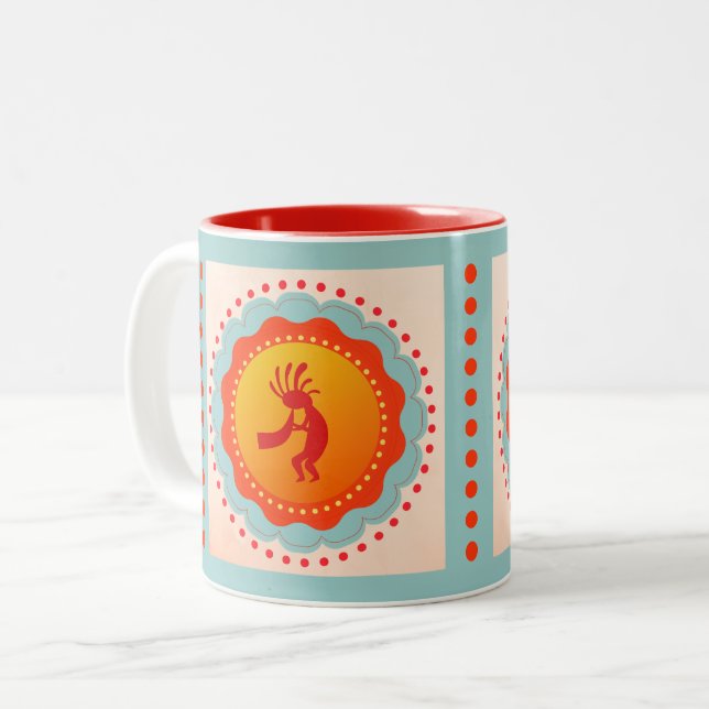 Kokopelli Südwestlich Inspirierte Tasse (Vorderseite Links)