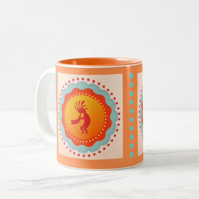 Kokopelli Südwestlich Inspirierte Tasse (Vorderseite Links)