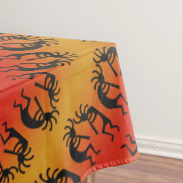 Kokopelli Südwestpattern Gelbes Schwarzes Orange Tischdecke