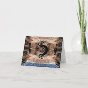 Kokopelli Südwestwüste Mosaic Grußgrüße Karte