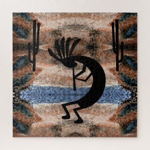 Kokopelli Südwestwüste Mosaik 20" x 20" Puzzle