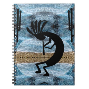 Kokopelli Südwestwüste Mosaik 2 Notizblock
