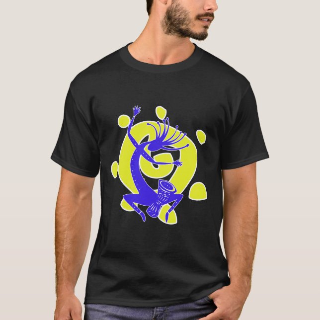Kokopelli Sun Drummer T-Shirt (Vorderseite)