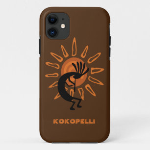 Kokopelli Sun Southwest Rustic Brown Case-Mate iPhone Hülle
