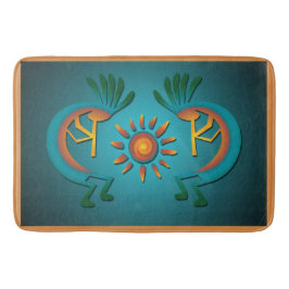 Kokopelli Sun Southwest Türkise Bath Mat Badematte