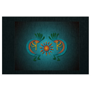 Kokopelli Sun Südwest Türkis Stoff
