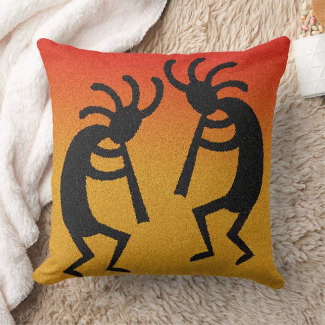 Kokopelli Sunset Southwest Design Kissen (Decke)