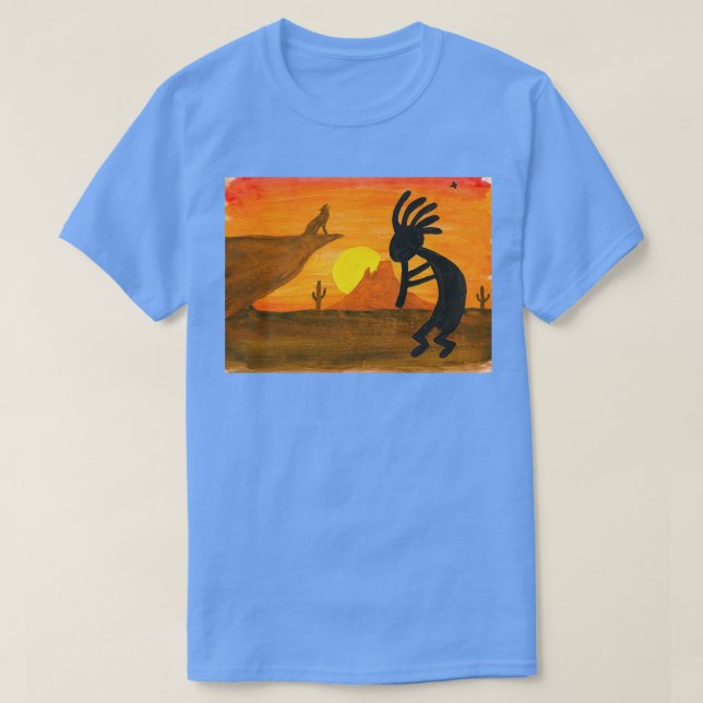 Kokopelli Sunset T-Shirt (Design vorne)