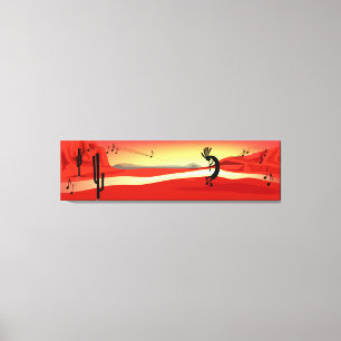 Kokopelli Sunset Wüste Landschaft Canvas Printmed Leinwanddruck