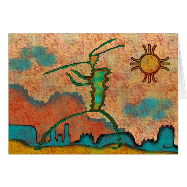 Kokopelli Tag (Vorderseite (Horizontal))