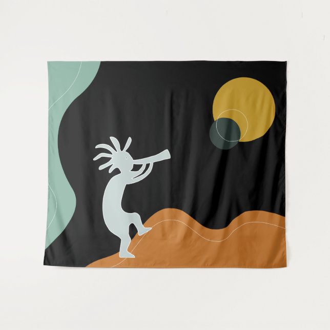 Kokopelli Tapestry Wandteppich (Vorderseite (Horizontal))