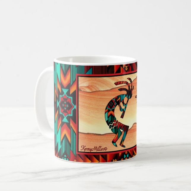 Kokopelli-Tasse Kaffeetasse (Vorderseite Links)